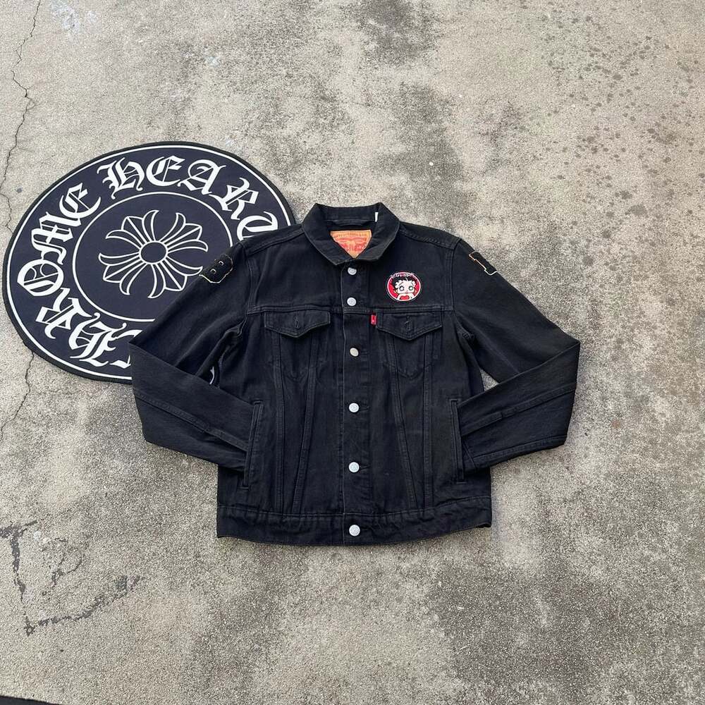 Levi's Trucker Jacket Black x Betty Boop Size Small